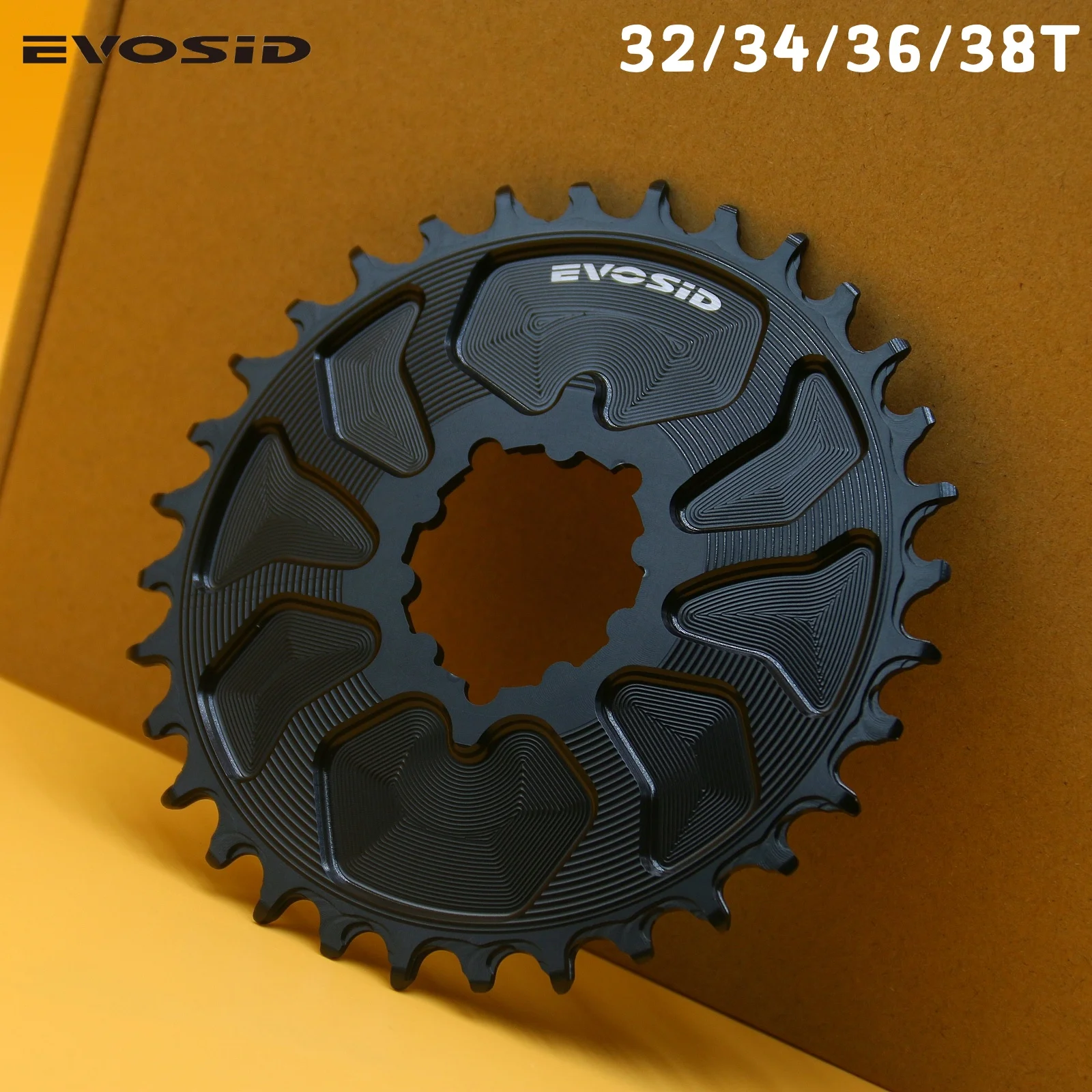 

EVOSID Mountain Bike Chainring 32/34/36/38T MTB Bicycle Chainwheel 8-12S MTB Bike Crankset 3 Nails Narrow Wide Teeth Chainring