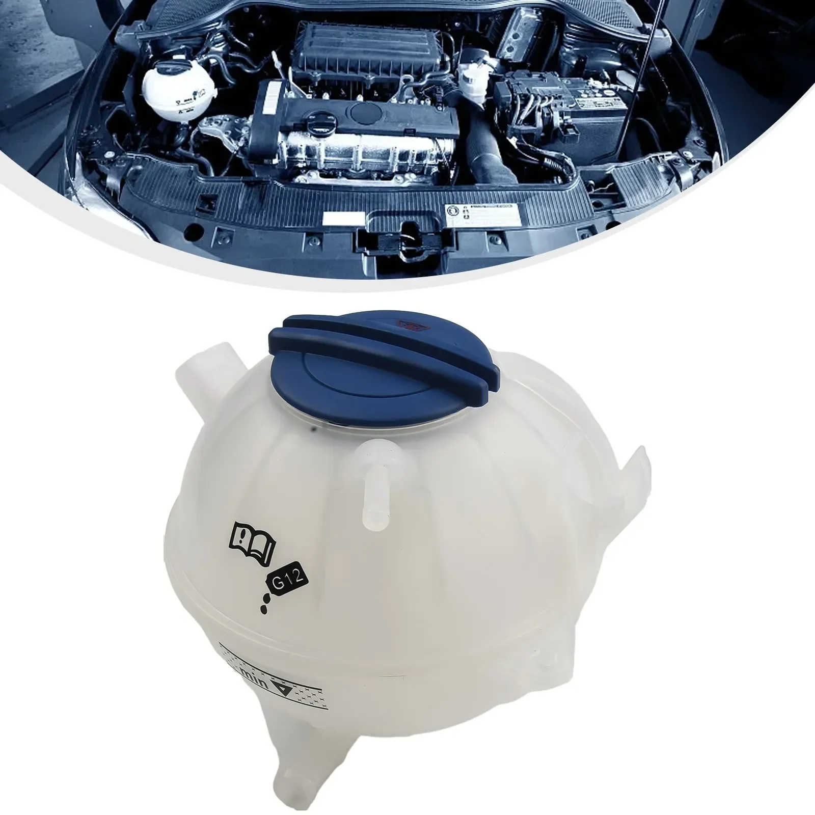 Coolant Tank Reservoir High Quality Engine Radiator Coolant Tank Reservoir with Cap Designed for GOLF MK6 1K0121407A