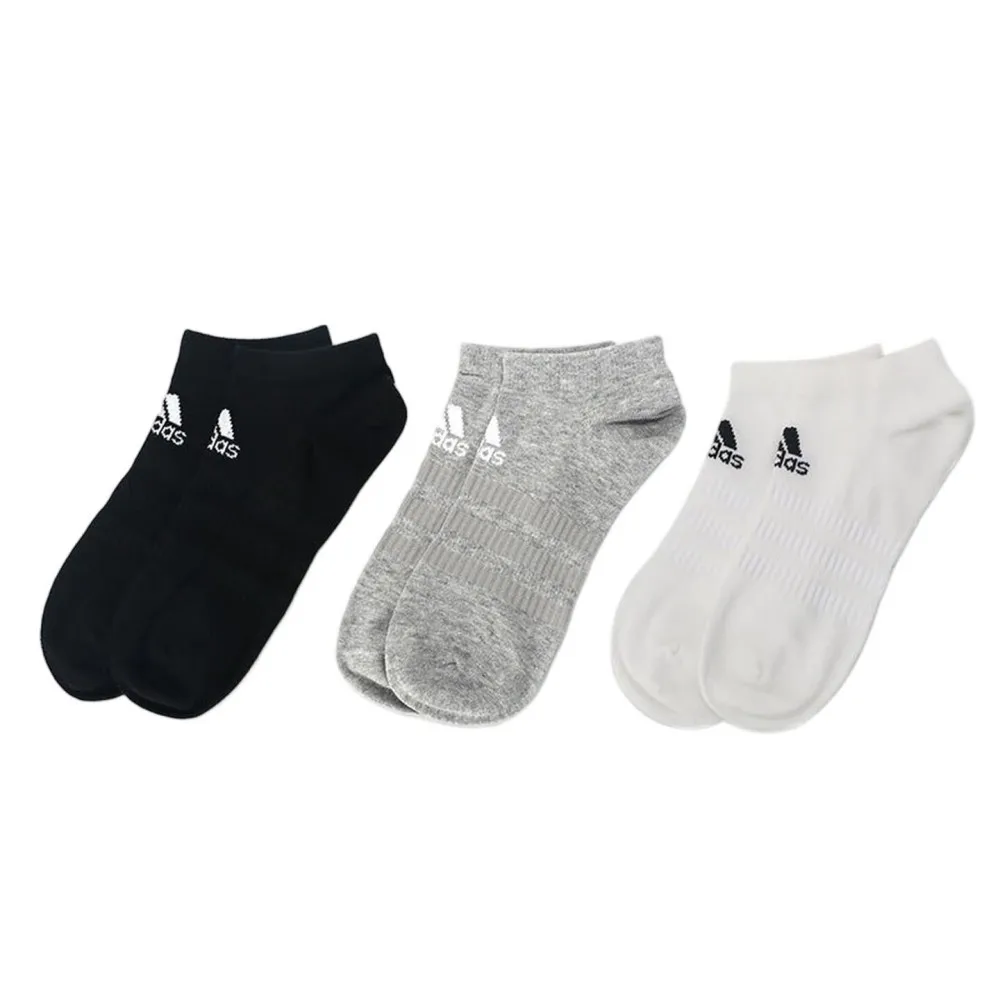 

Adidas Mid-Calf Sports Socks, suitable for basketball, running, and everyday casual wear—3-pack (black, white, gray) DZ9400