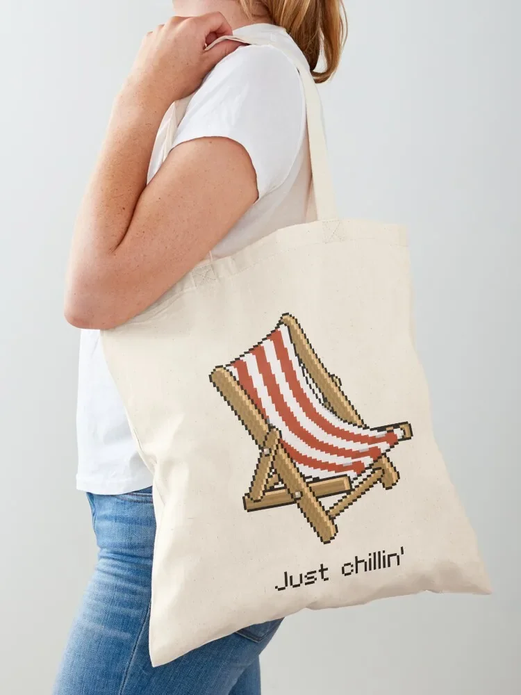 

Habbo Red Deck Chair - Just Chillin' Tote Bag the tote bag cute pouch bag Reusable bags tote men
