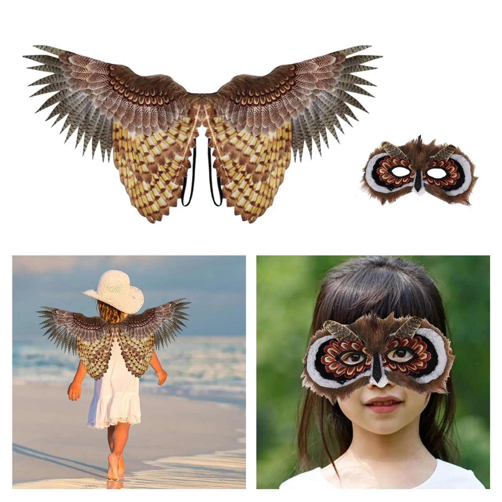 Kids Animal Mask Non Woven Owl Face Cover Halloween Costume Children Masquerade Party Birthday Headgear