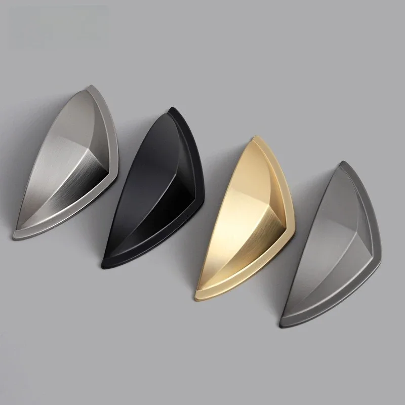 Minimalist drawer cabinet door shell pull handle for kitchen cabinet wardrobe and dressing table single-hole furniture hardware