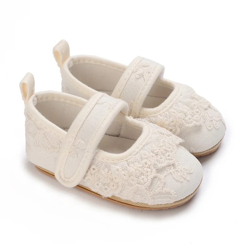 Girls' Baby Princess Shoes Lace Tassel Design Crib Shoes 0-18 Months Old Infant Footwear Soft Comfortable Newborn Shoes