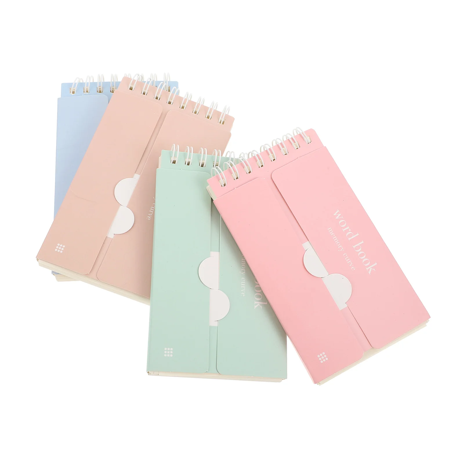 4개 다양한 색상의 메모장 색인 및 플래시 카드용 휴대용 메모장 학생 및 사무실 사용을 위한 완벽한 선물