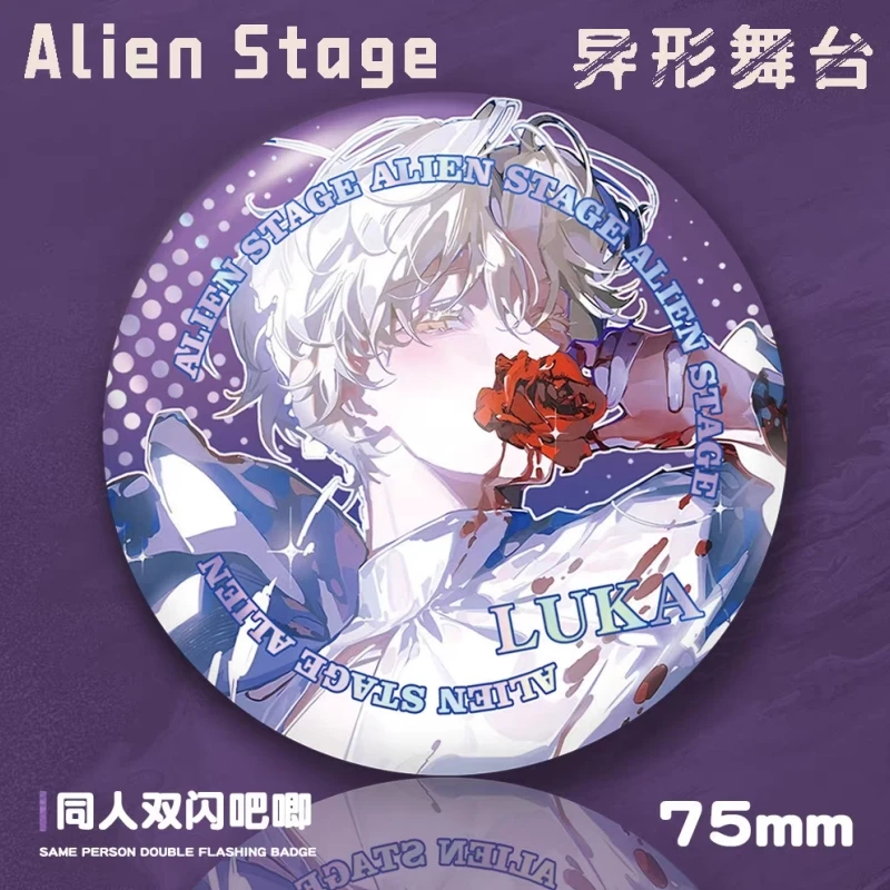 

Новинка 2025 года, хит продаж, сценический значок с двойной вспышкой, 75 мм, значок для домашних животных, высокое качество, декоративная подвеска из проса, подарки на день рождения