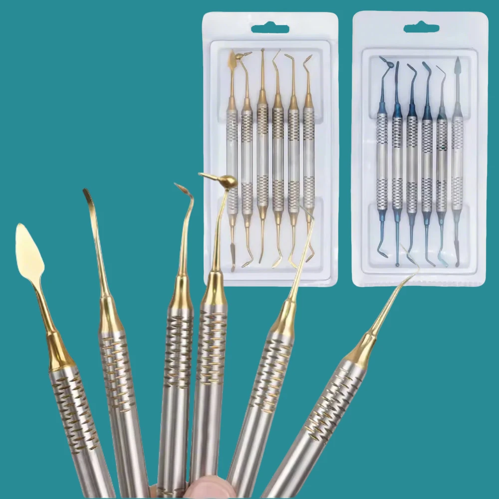 

6Pcs Dental Composite Resin Filling Spatula Set Thick Handle Restoration Tools for Resin Filler Instruments Kit