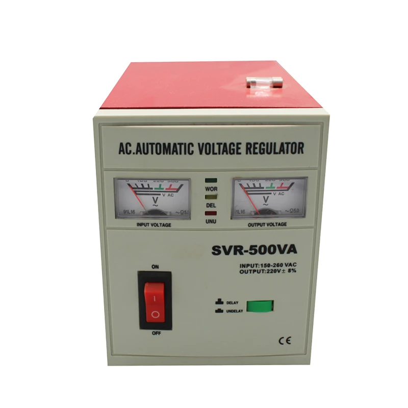 Portable Relay Type 500VA AC Voltage Regulator SVC Voltage Stabilizer For Home/Computer Use