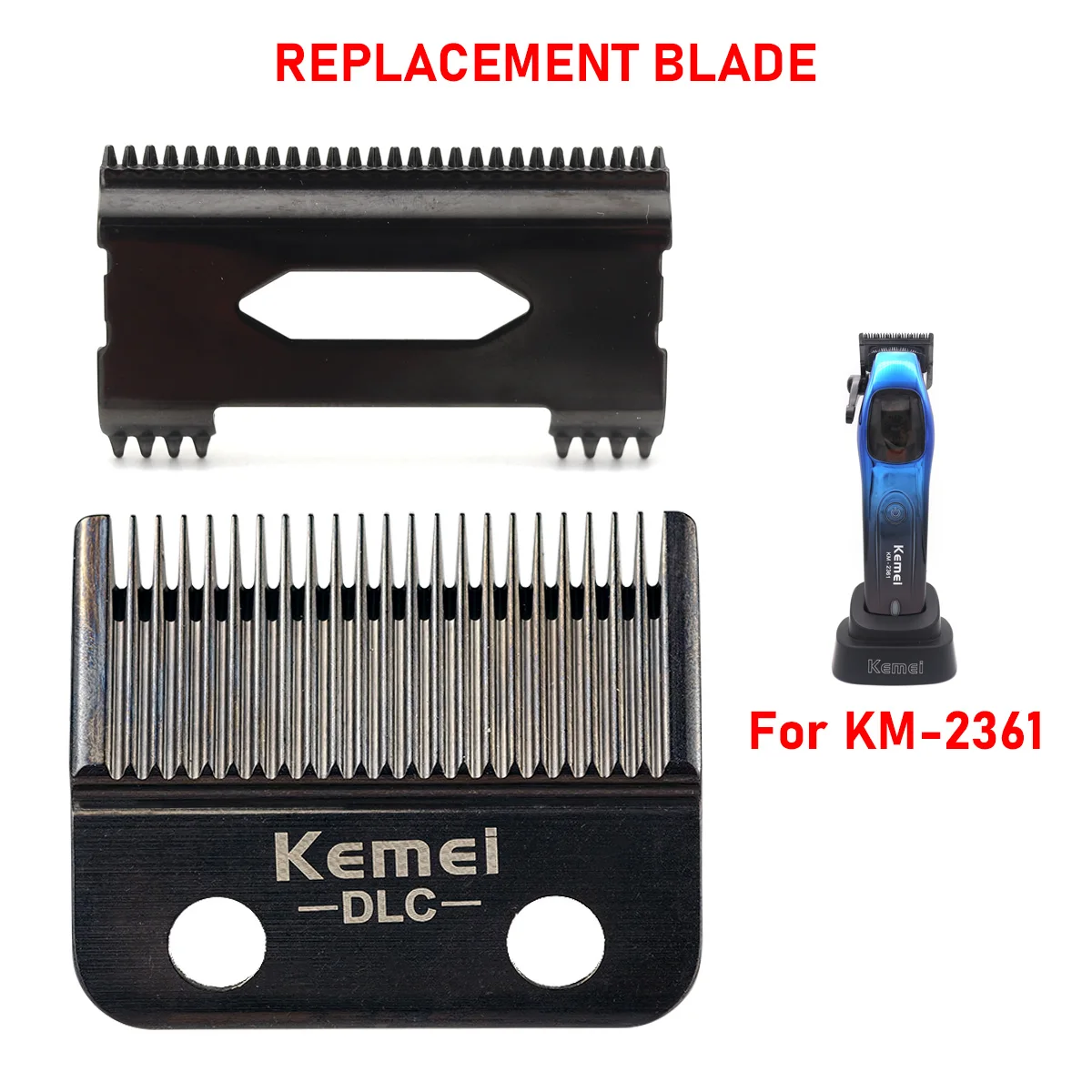 Kemei KM-2361 DLC Blade Hair Clipper Blade Trimmer Replacement Original Cutter Head Professional Barber Accessories