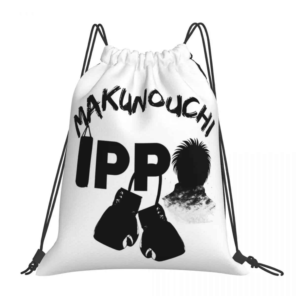 

Рюкзаки Makunouchi Ippo Fanart, повседневные Портативные Сумки на шнурке, с карманами, спортивные сумки для мужчин и женщин, школьные портфели