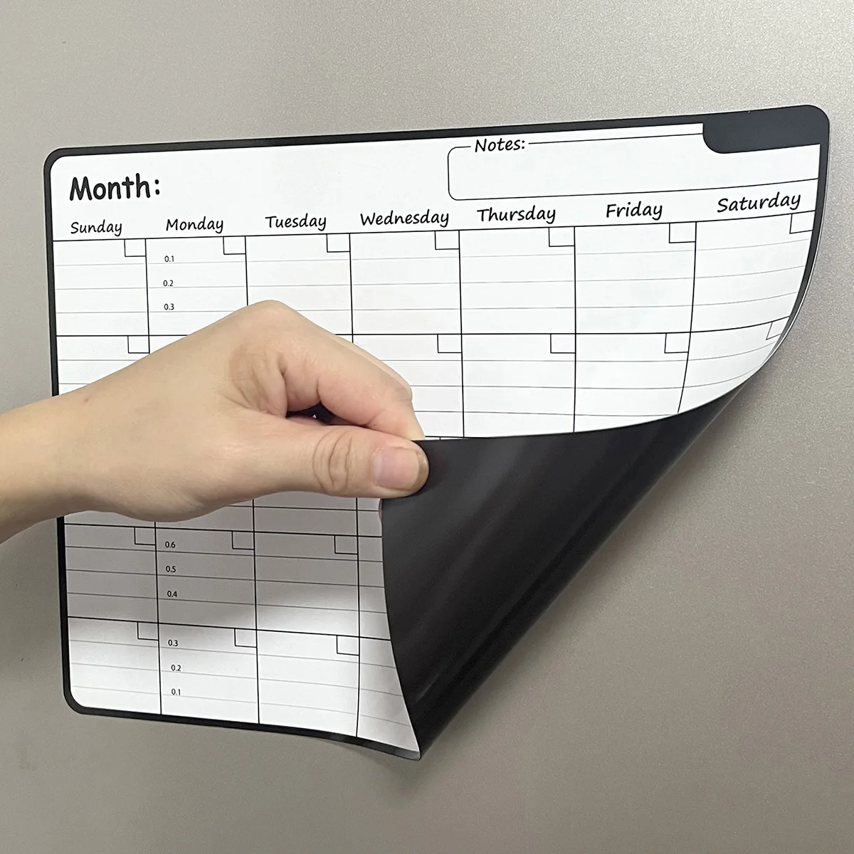 Fridge Calendar Sheet Magnetic Sticker Message Board Menu Dry Erase Monthly Planner For Refrigerator Whiteboard 2024 New