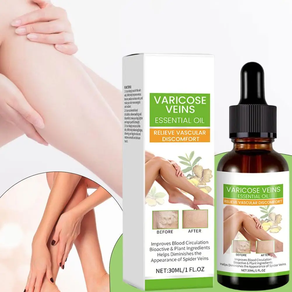 30ml Repair Vein Damage Essential Oil Varicose Veins Moisturizing Care Health Oil Massage Essence Regulating Leg Hardening G7P6