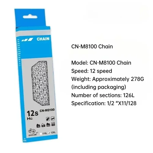 Imagen 2 del producto ‌ Eslabón de cadena de 8/9/10/11/12 velocidades para cadena de bicicleta de carretera 116/126L MTB cadenas originales para bicicleta de montaña piezas de bicicleta