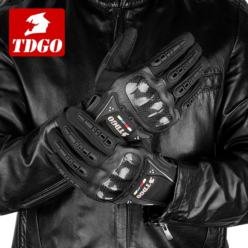 Men's motorcycle gloves for riding in winter, warm, waterproof, cold-proof, rider off-road gloves, anti-fall, suitable for all s