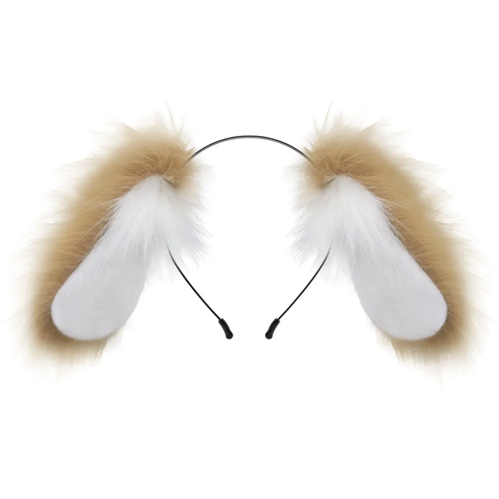 Cute Plush Lop-eared Dog Headband Cosplay Headwear Lolita Artificial Rabbit Ear Headwear Hair Accessories Costume Props 5