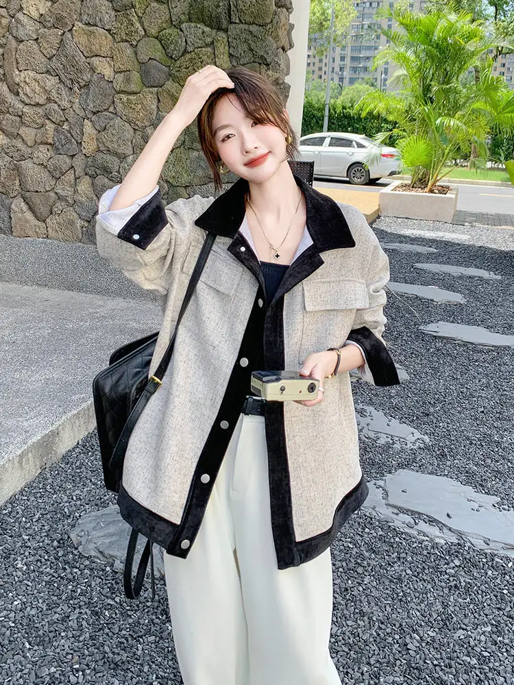 

Жакет из твида укороченный женский зимний в винтажном стиле с рюшами, отложным воротником, манжетами и декоративными элементами