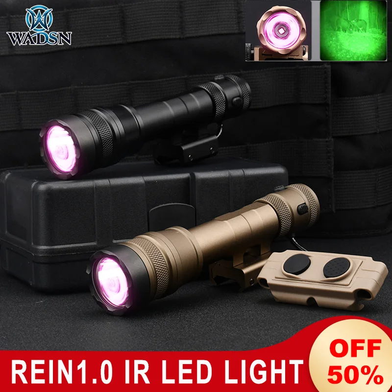 Wadsn REIN 1.0 IR Illumination Flashlight Defensive Airsoft Hunting Weapon Scout light Metal Infrared Tactical Light Dual Switch