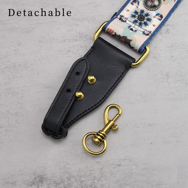 TINBERON Canvas Shoulder Strap for Bag Vintage Rivet Crossbody Bag Strap Leather Bag Part Accessories Apply To Saddle Bag Straps