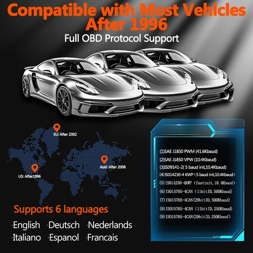 Imagen 2 del producto Herramienta de diagnóstico de fallas de motor, Detector de fallas de automóvil Universal, prueba de Sensor de oxígeno, OBD II, EOBD 2