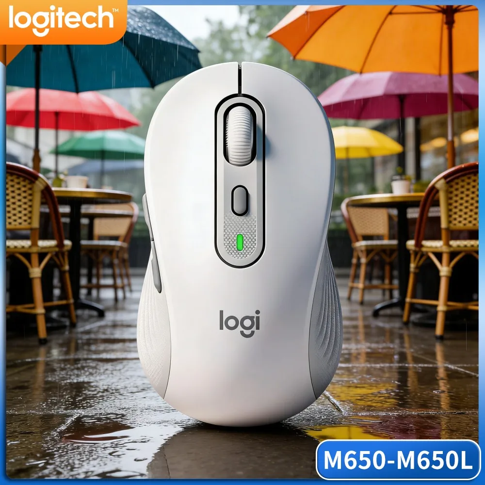 Logitech M650/M650L Ergonomic Wireless Mouse Dual Connection Soft Thumb Area Stable Transmission Wide System Compatibility