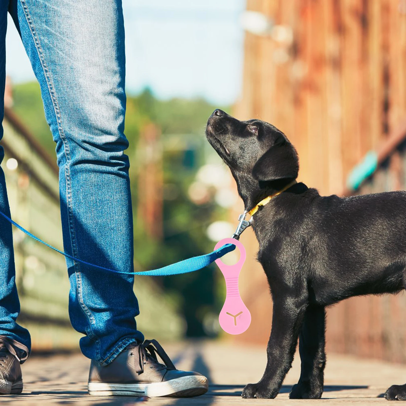 

4pcs Poop Bag Holder Dog Waste Dispenser Clip Hands Free Sturdy Thick Polyethylene Easy Attach Leash Backpack Stroller Bike