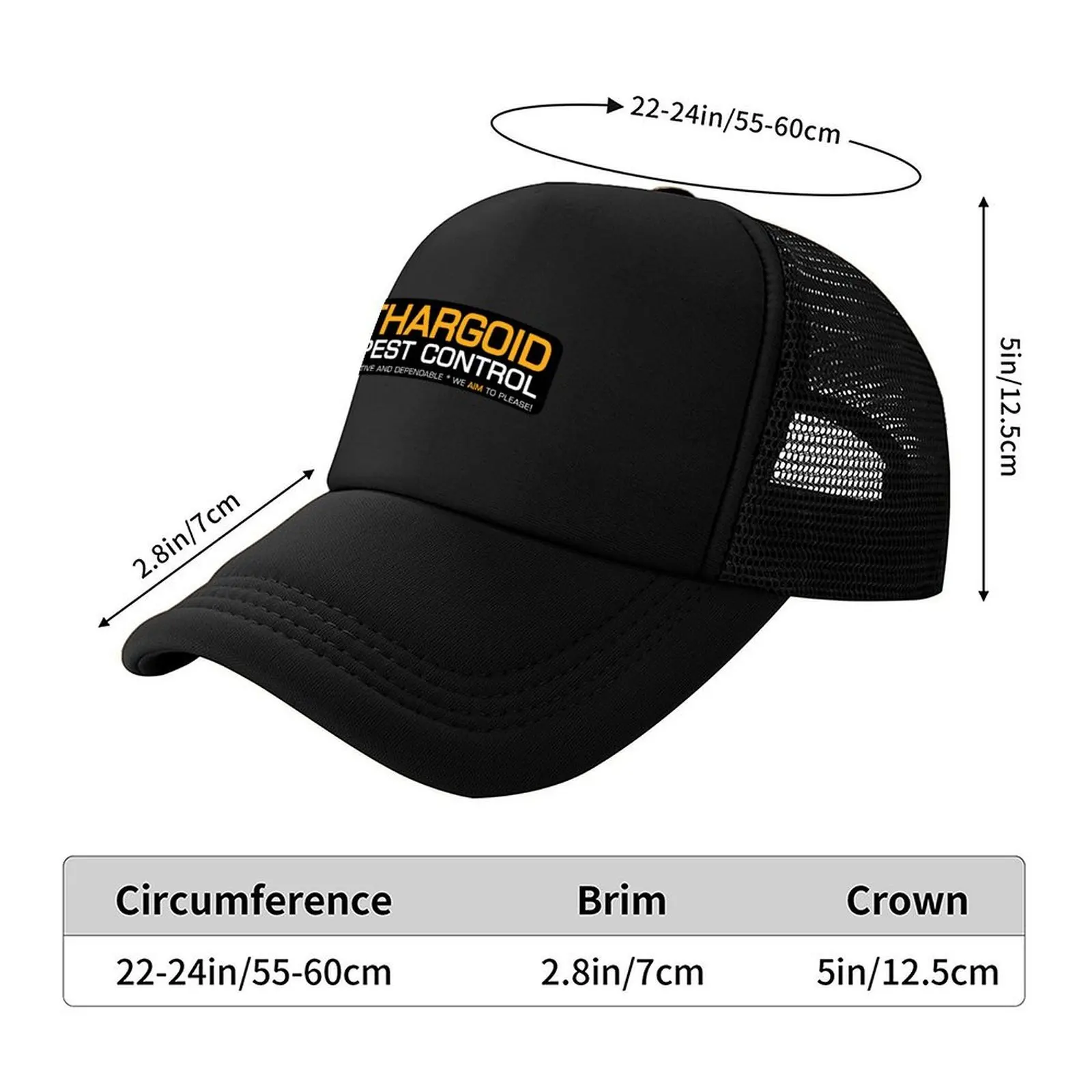 Casquette de Baseball jaune THARGOID PEST CONTROL, marque de luxe, vêtements de Golf, capuche d'alpinisme, chapeaux pour hommes et femmes