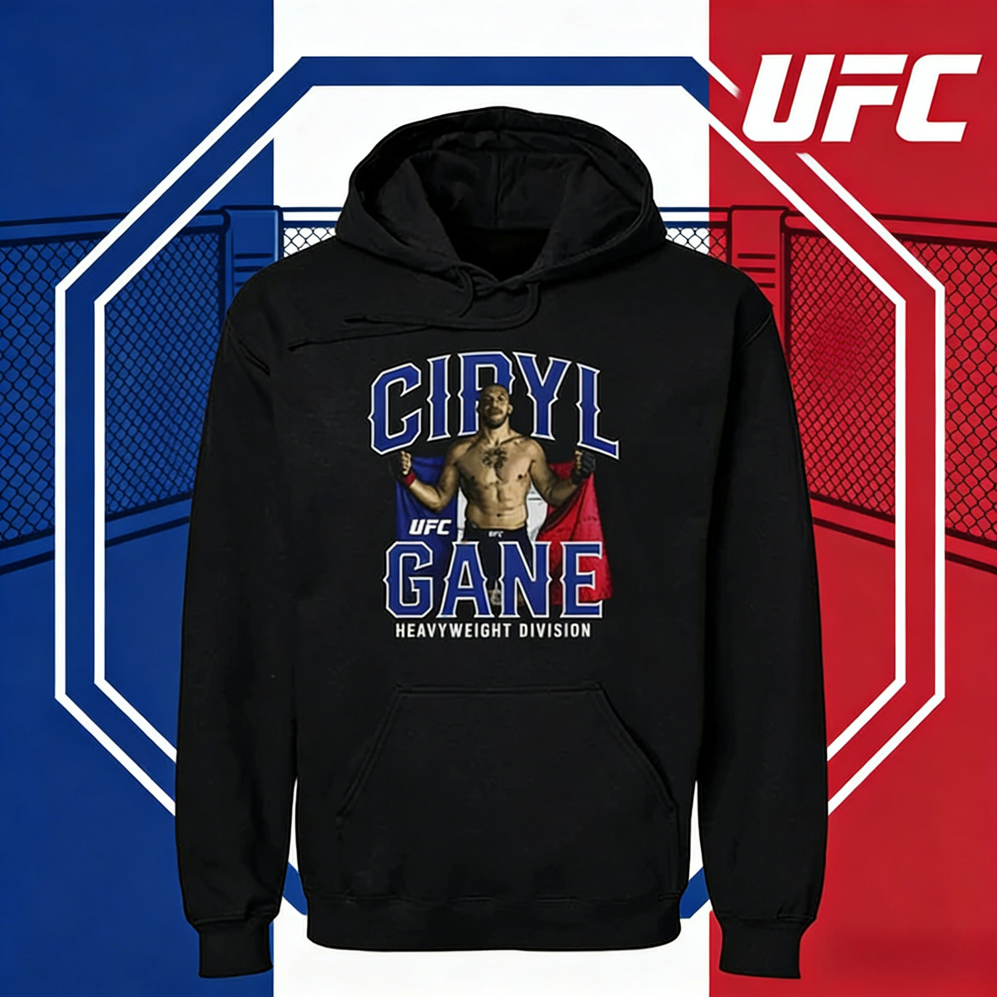 

UFC Ciryl Gane 2025-26, осенне-зимнее повседневное платье Super David из 100% чистого хлопка с принтом, подходящее для мужчин и женщин