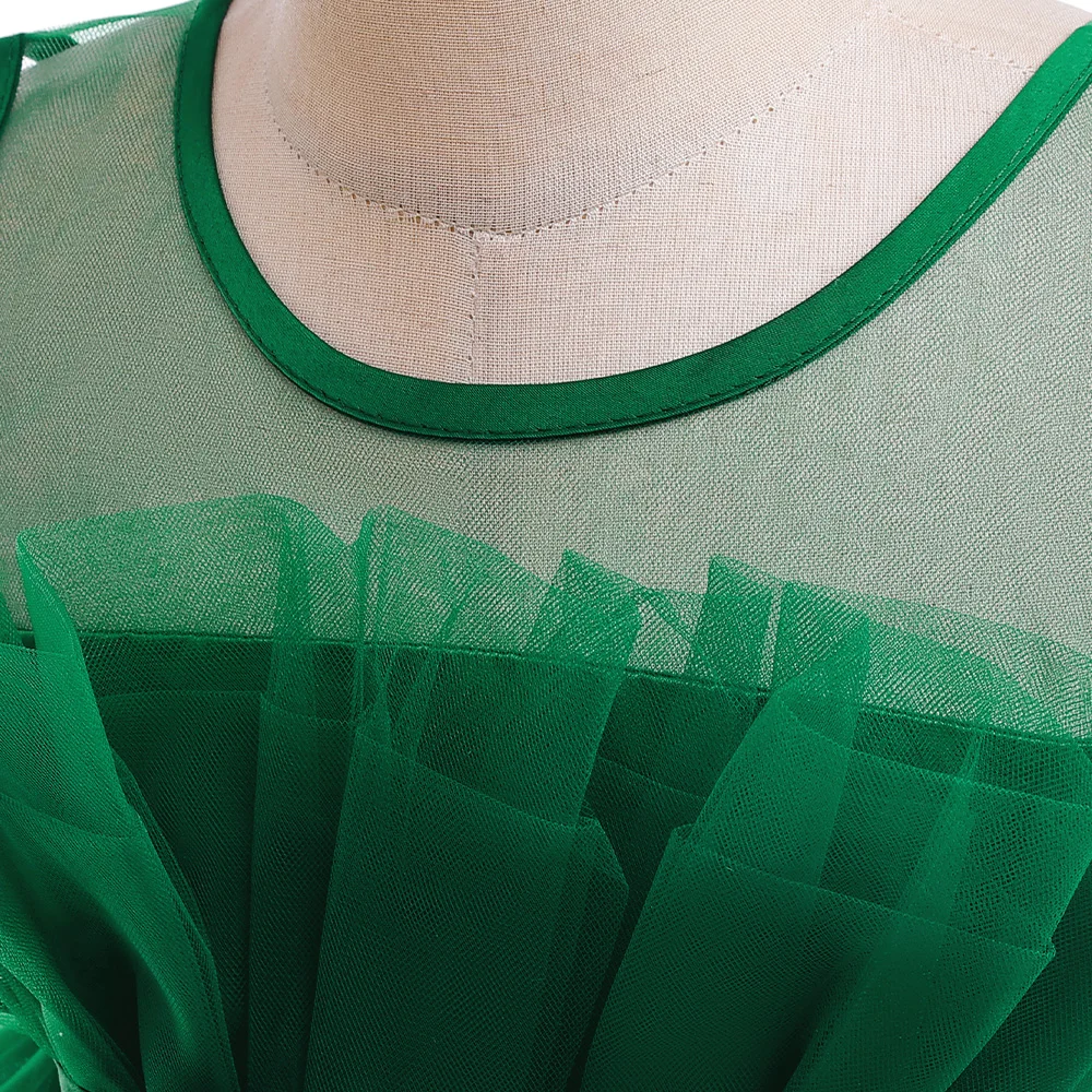 Mädchen Festkleid mit Schleppe Elegantes Tüll-Hochzeitskleid 2-8 Jahre Schleife Geburtstag Brautjungfern Prinzessinnenkleid Abendkleid Kinderkleidung – Detail 39