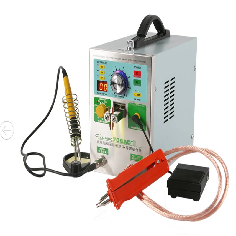 SUNKKO 709AD+ Spot welders 1.9KW Fixed Spot Battery 4 In 1 Machine 18650 spot welding 220V 110V