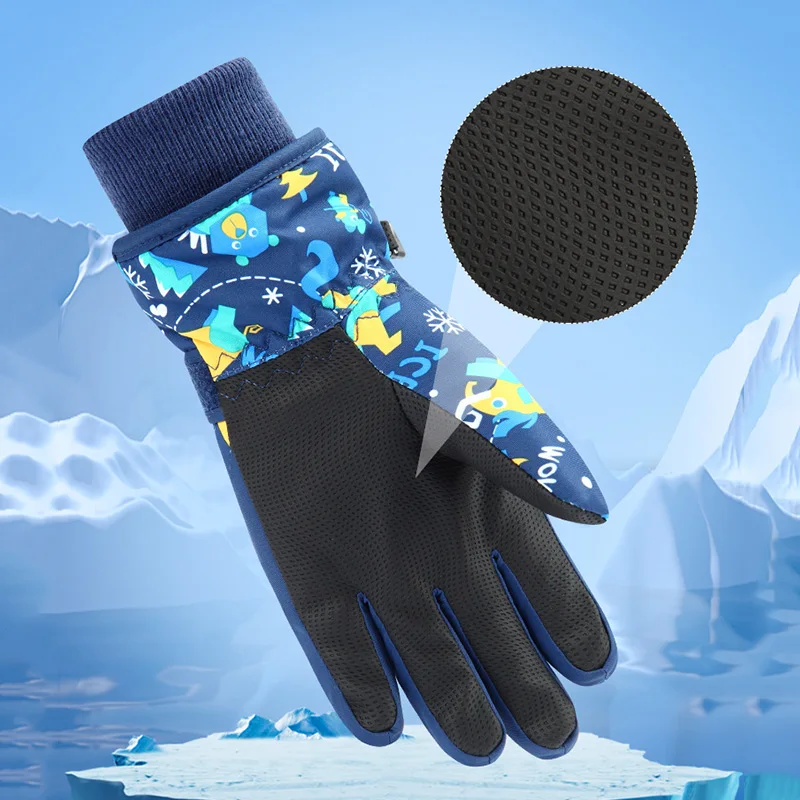 Hohe Qualität Kinder Kinder Ski Handschuhe Winter Snowboard Schnee Warme Handschuh Jungen Mädchen Wasserdichte Verdicken Fäustlinge Halten Finger