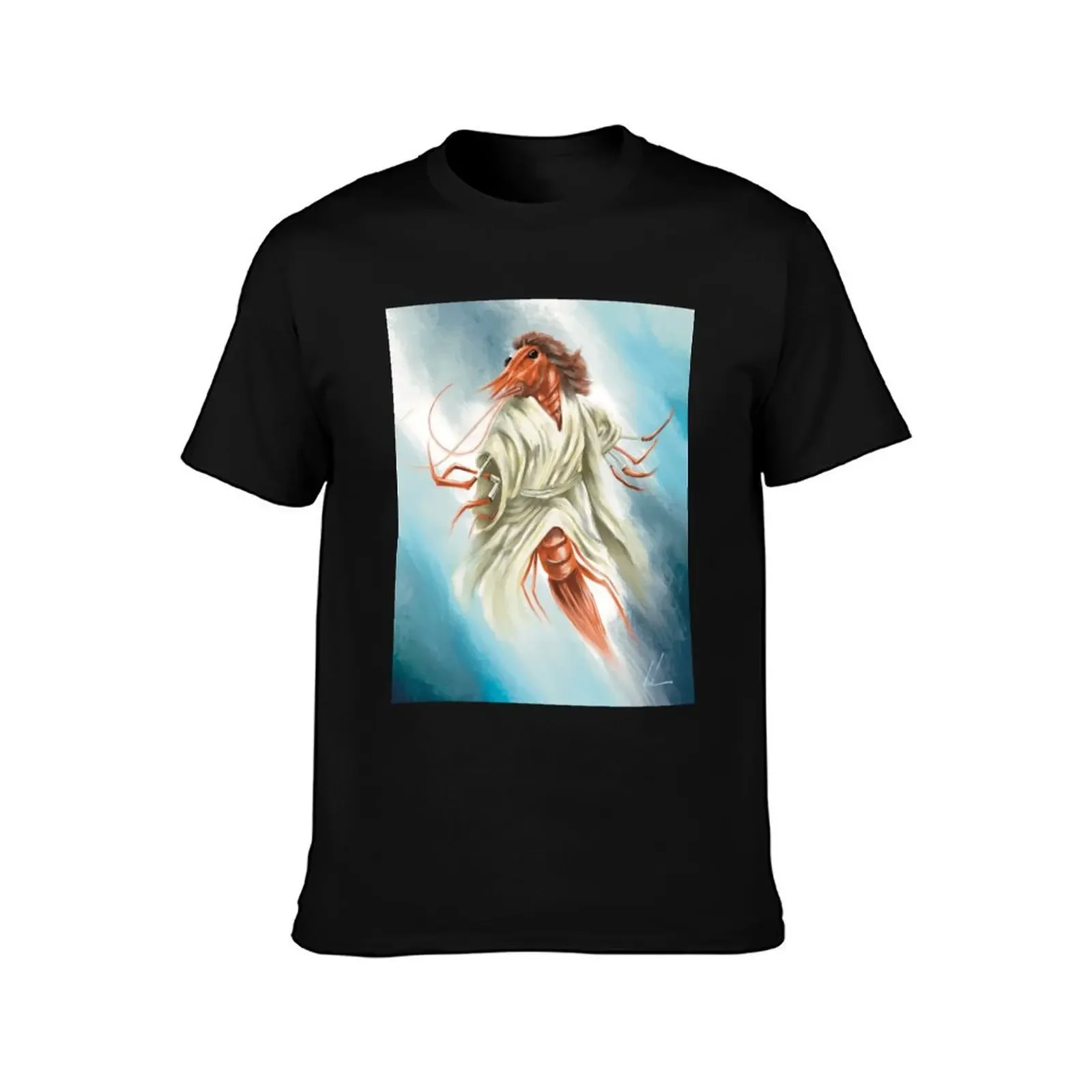 Shrimp Christ T-Shirt anime clothes man clothes Clothing vintage t shirts mens white t shirts