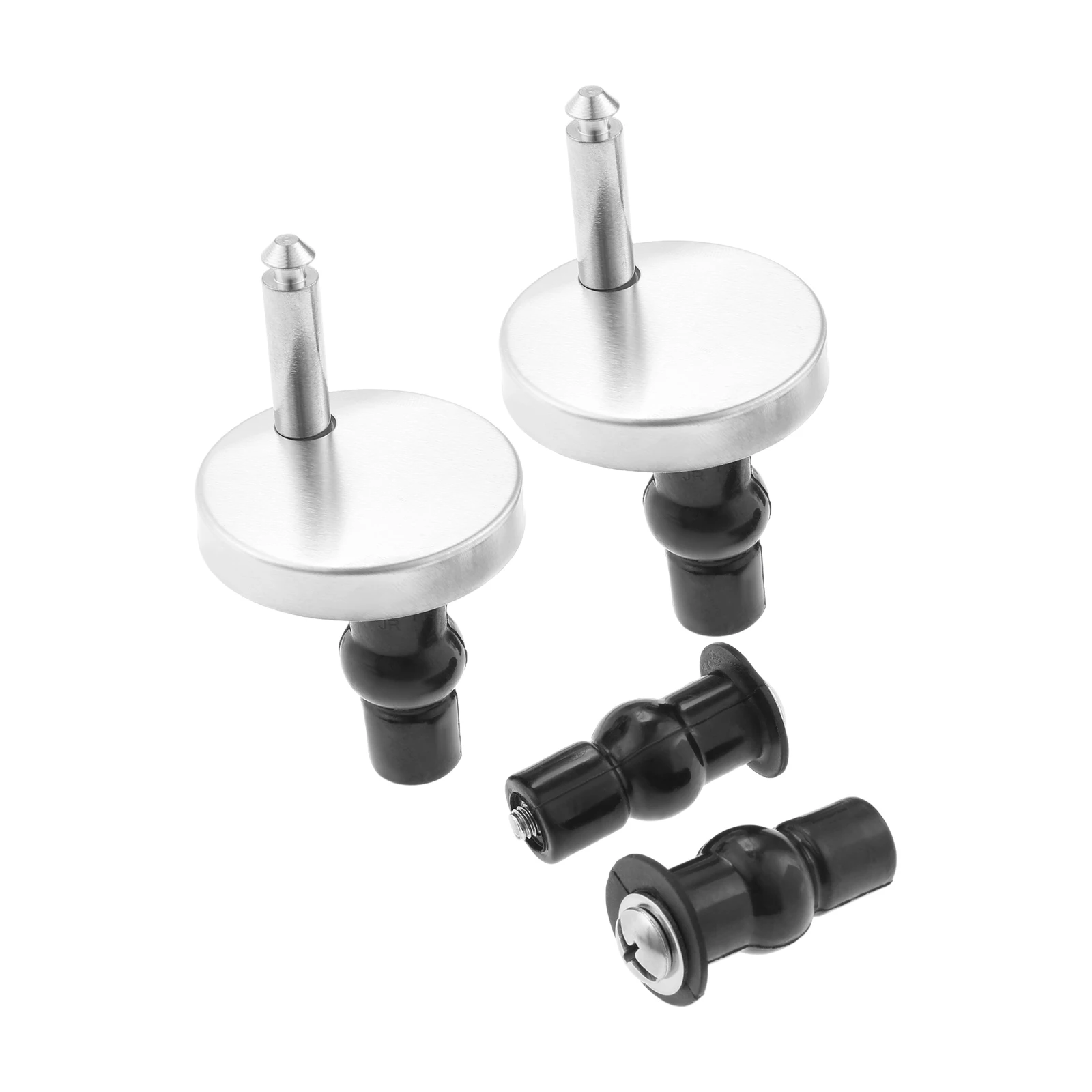 2Pcs Quick Release Toilet Seat Fixing Universal Soft Close Hinge Replacement Kit W/ 2 Expansion Bolt for Blind Hole WC Toilet