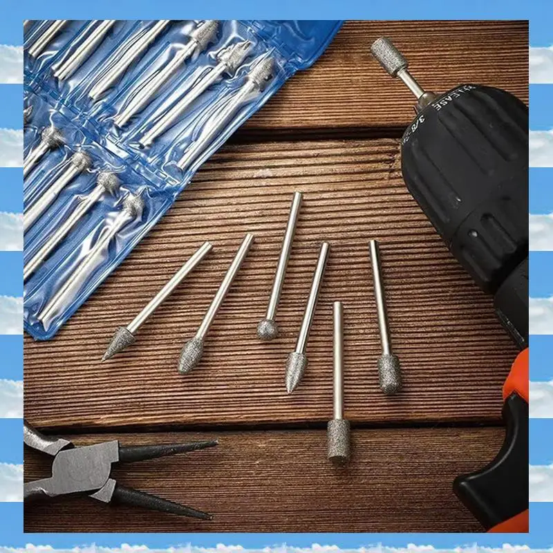 

A11I 20PCS Stone Carving Set Grinding Bit Set Versatile Use For Wood Carving Jadestone Marble Emery Material