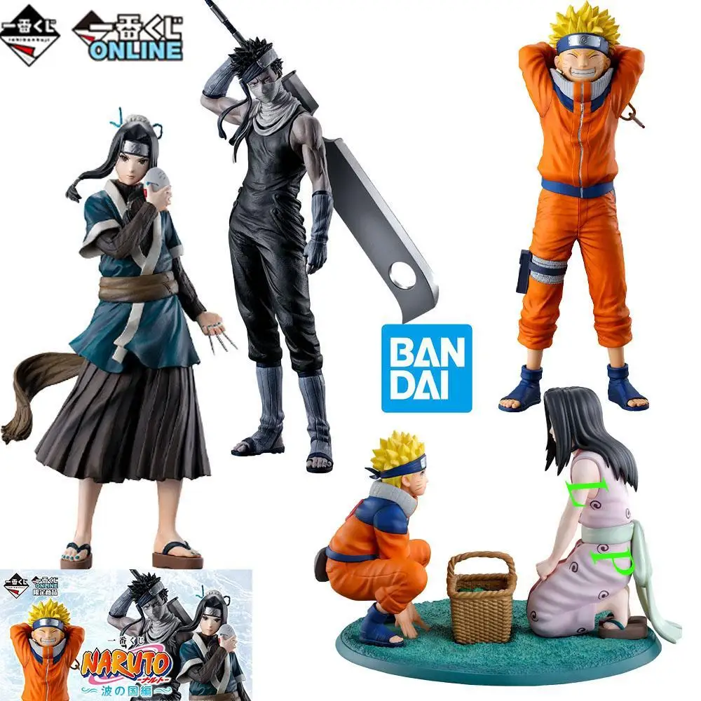

Коллекционная аниме-фигурка BANDAI Ichiban Kuji Uzumaki Naruto - модели Haku & Momochi Zabuza - настоящая игрушка в упаковке в наличии