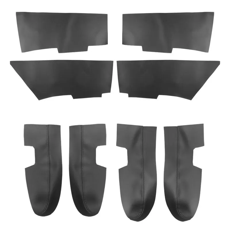 4Pcs Microfiber Leather Door Armrest Panel Cover Trim Interior Decor Parts Fit for Kia Spectra Cerato 2005‑2012