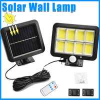160/120/100COB Solar Sensor Split Wall Lamp 3 Mode Waterproof Motion Garden Street Lights Security Solar Lamp Garden Light