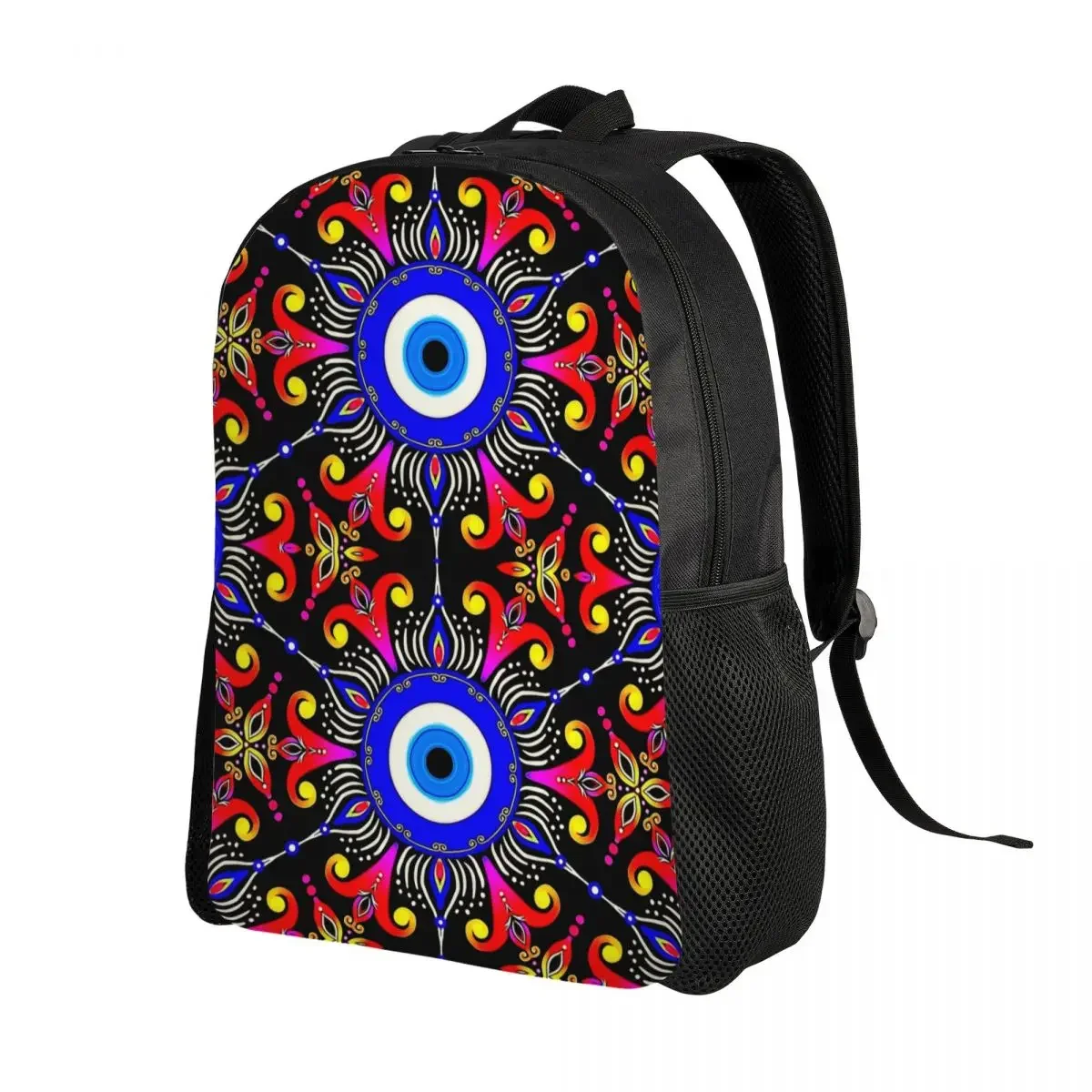 Custom Mediterranean Evil Eye Laptop Backpack Men Women Fashion Bookbag for School College Students Turkish Amulet Culture Bags