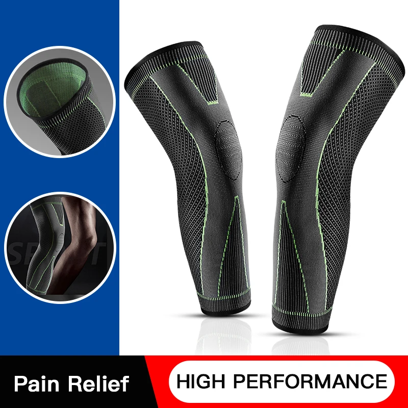 Fitness Cycling Daily Exercise Anti Slip Breathable High Elasticity Pressure Protection Knitted Knee Pads