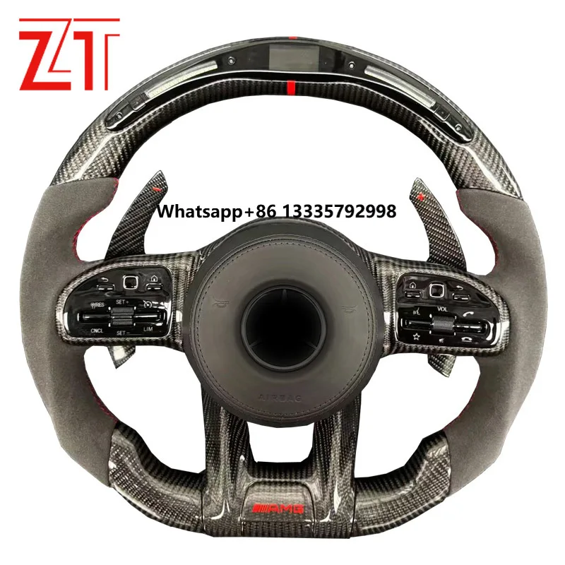 

Suede LED Car Steering Wheel for Mercedes Benz AMG A-class B-class C-class E-class S-class GL series Carbon Fiber Steering Wheel