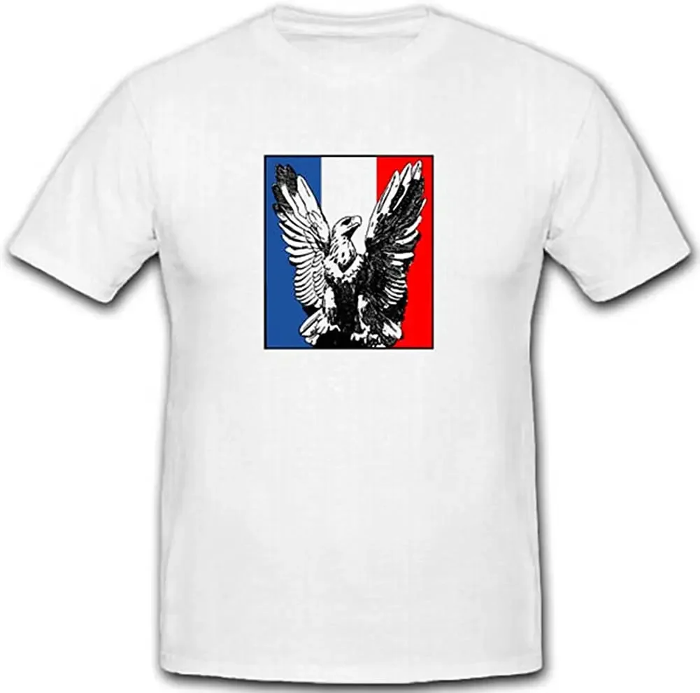 

Eagle France Flag Insignia Emblem Men's T-Shirt Short Sleeve Casual Cotton O-Neck Shirts Men Clothing