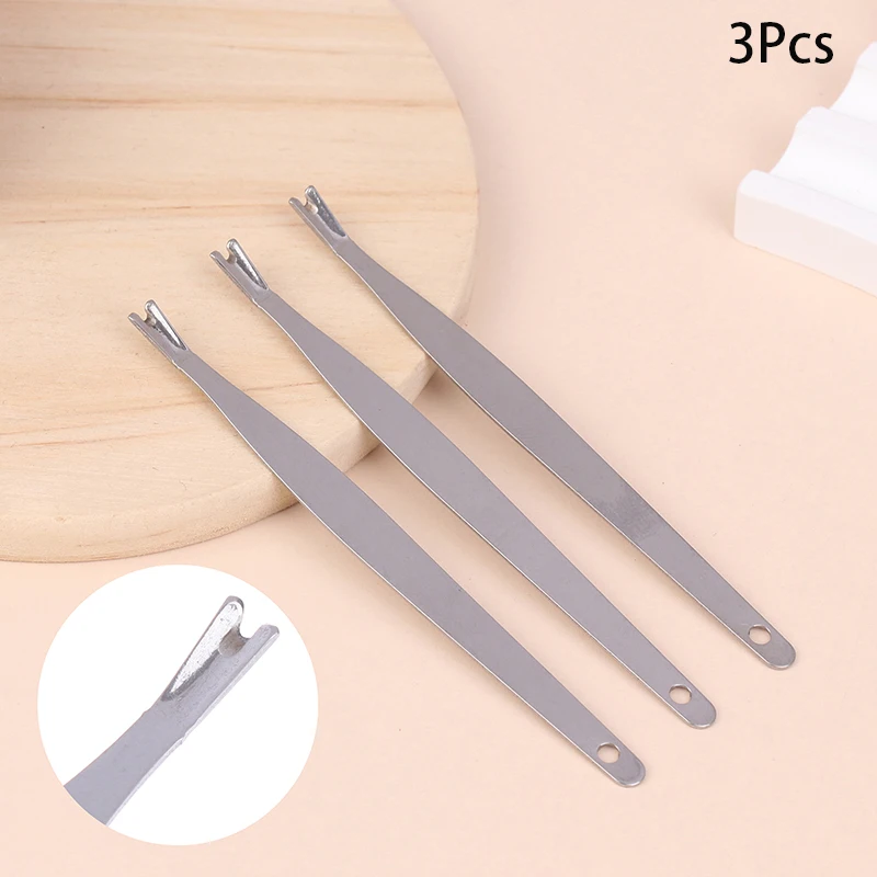 Aço inoxidável Nail Art Fork Removedor de cutícula, Nipper Pusher, Trimmer, Ferramentas Pedicure Care, removedor de pele morta, 1Pc