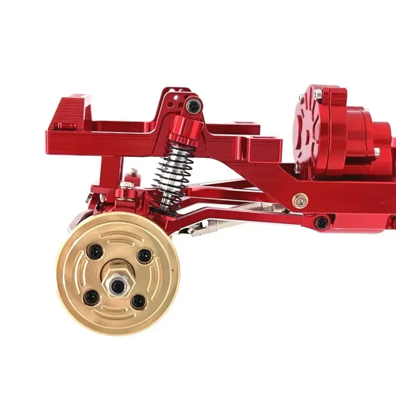 Zestaw metalowych łączników podwozia, drążków kierowniczych i amortyzatorów olejowych FMS FCX24 1/24 RC Car - części zamienne i akcesoria tuningowe