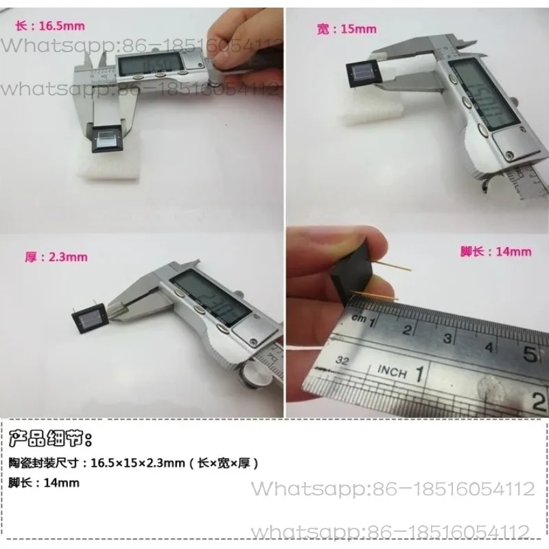 （2pcs）Ceramic Package Silicon Photocell Photosurface 10*10 Sensor Laser Receiver Silicon Photodiode 2DU10