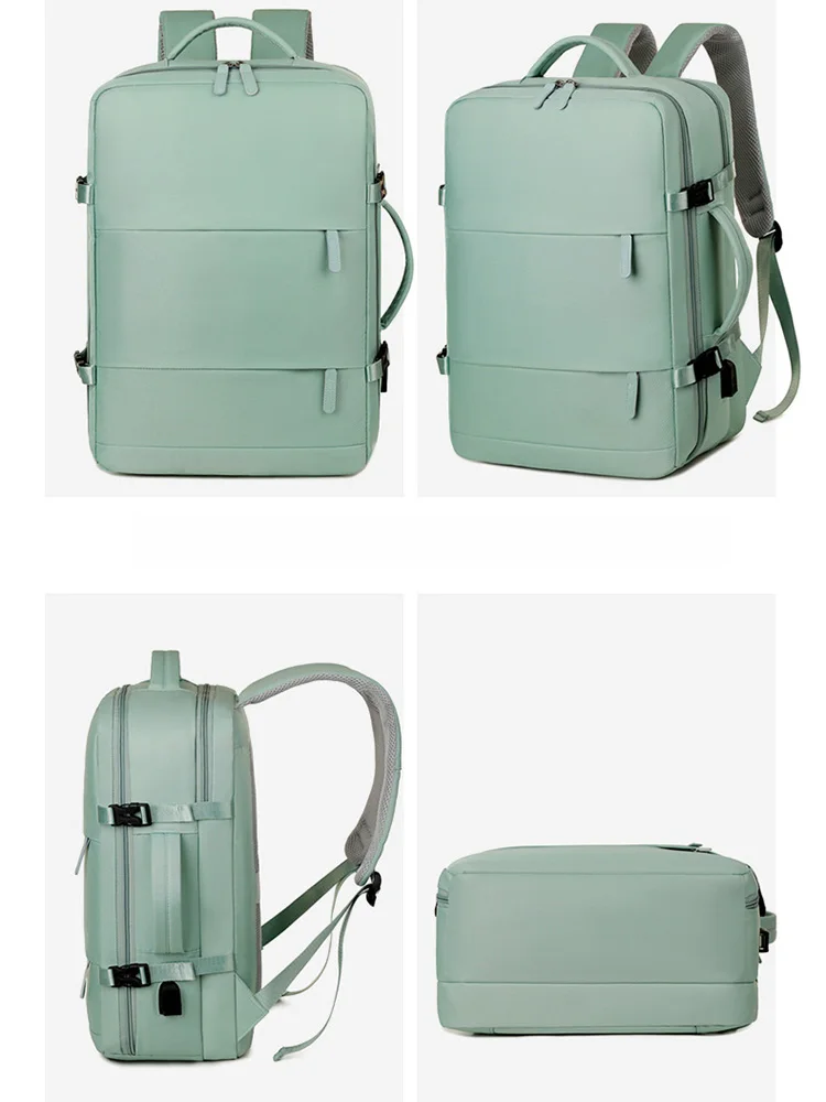 2025 Backpack Large Capacity Travel Bag Backpack Multi Functional Luggage Bag Student Backpack Solid Color Design