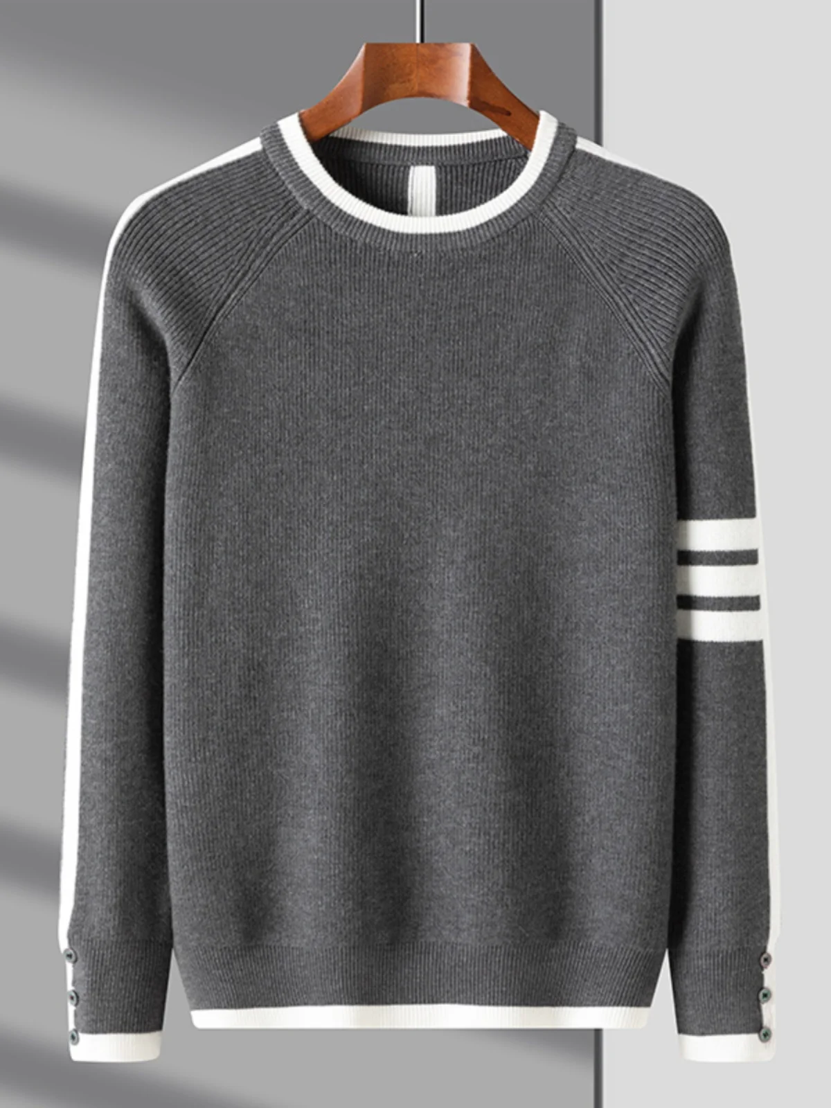 

Men's Thiened round Ne Knitted Sweater Casual Warm Top Faionable Autumn Winter Leisure Faion Ci Sle Long Sve C...