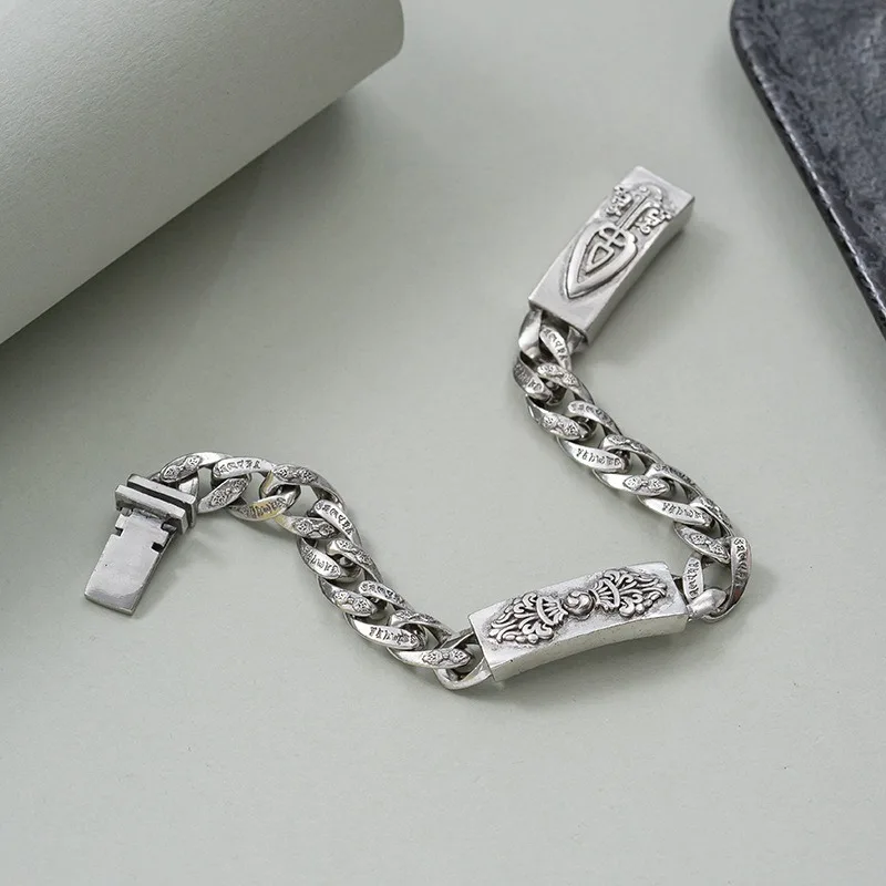 2026 New Vintage Vajra Bracelet, Distressed Tibetan Silver, Minimalist Unique Fashion Wrist Jewelry for Men