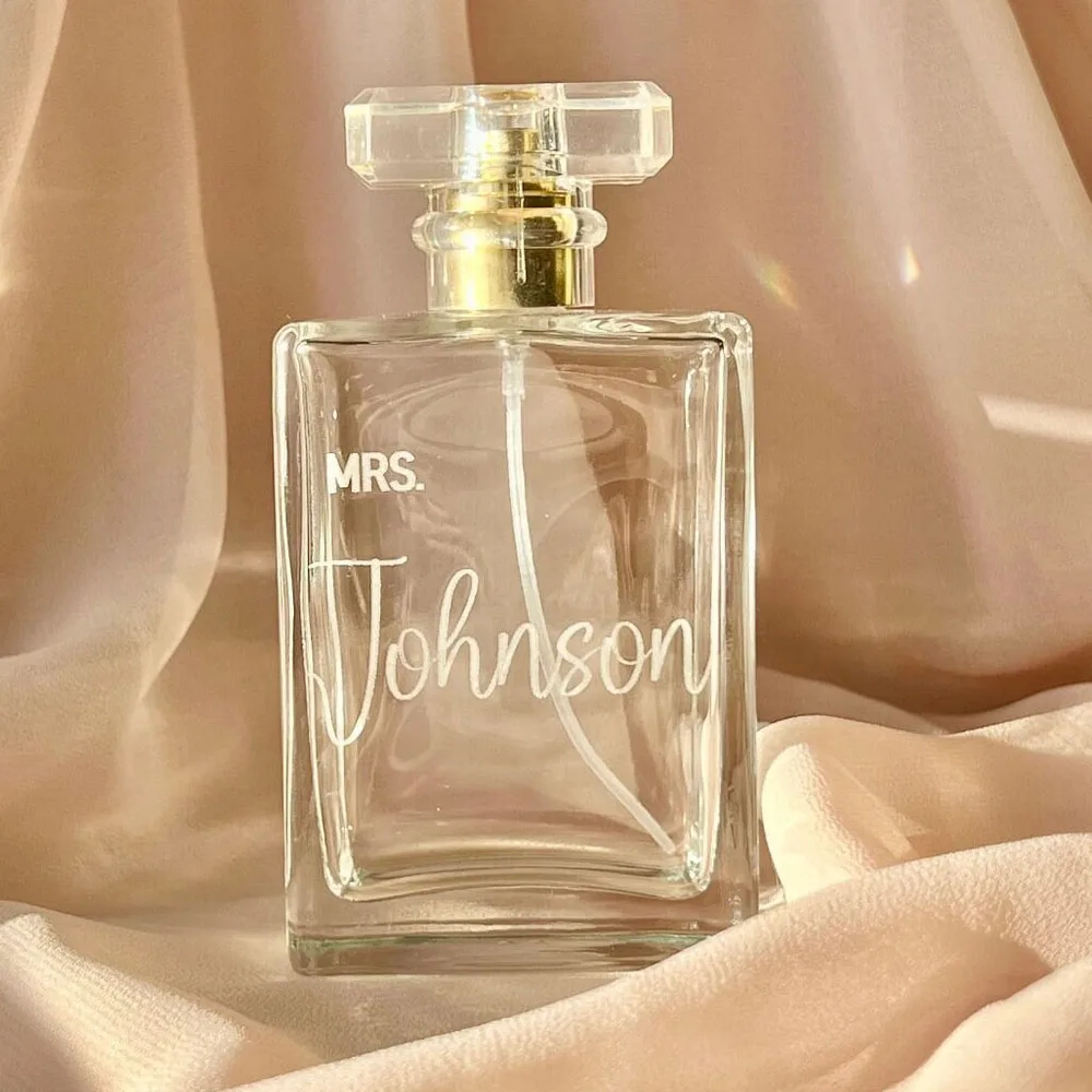 

Customized Personalized Text Square Perfume Atomizer Bottles 30ml Portable Perfume Spray Bottles With Free Laser Engraving Text