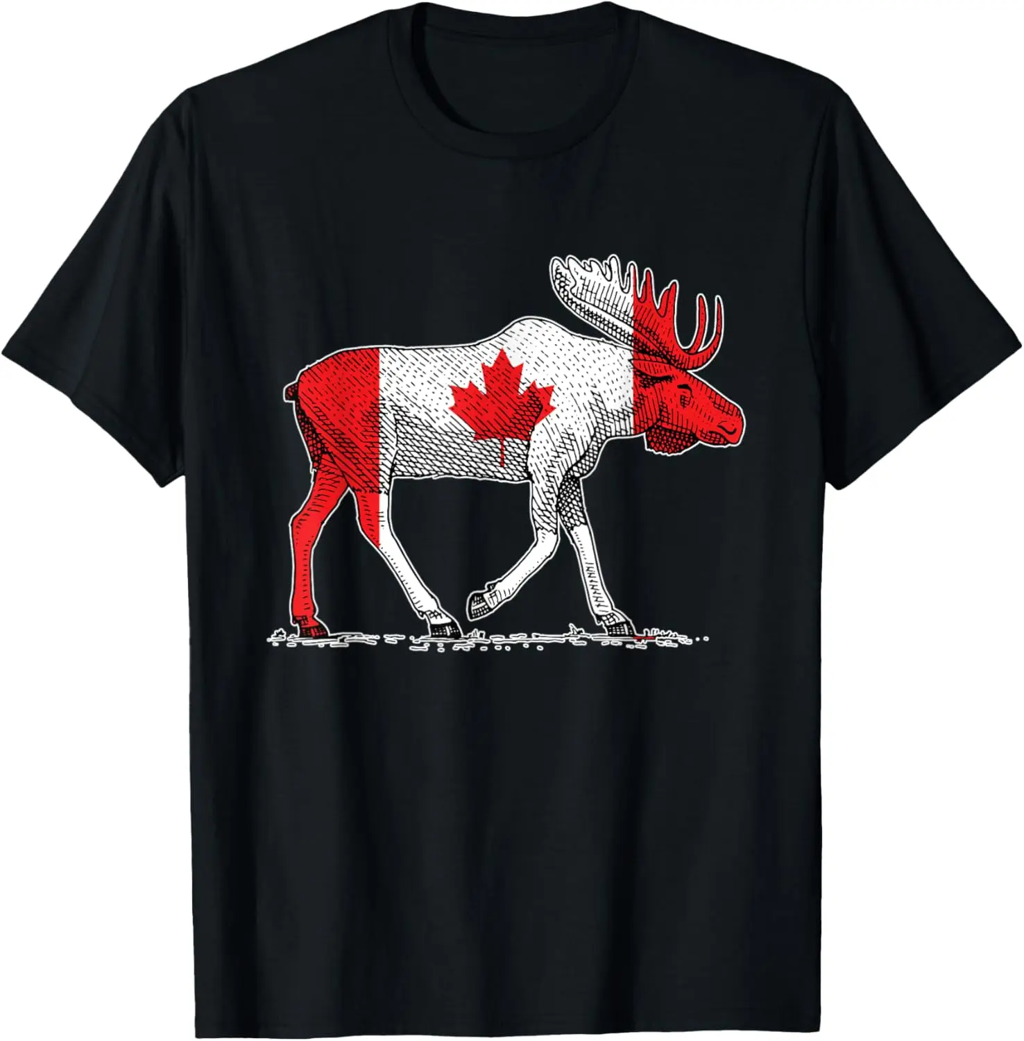 Canadian Moose Maple Leaf Canada Flag Gift Idea Canada T-Shirt