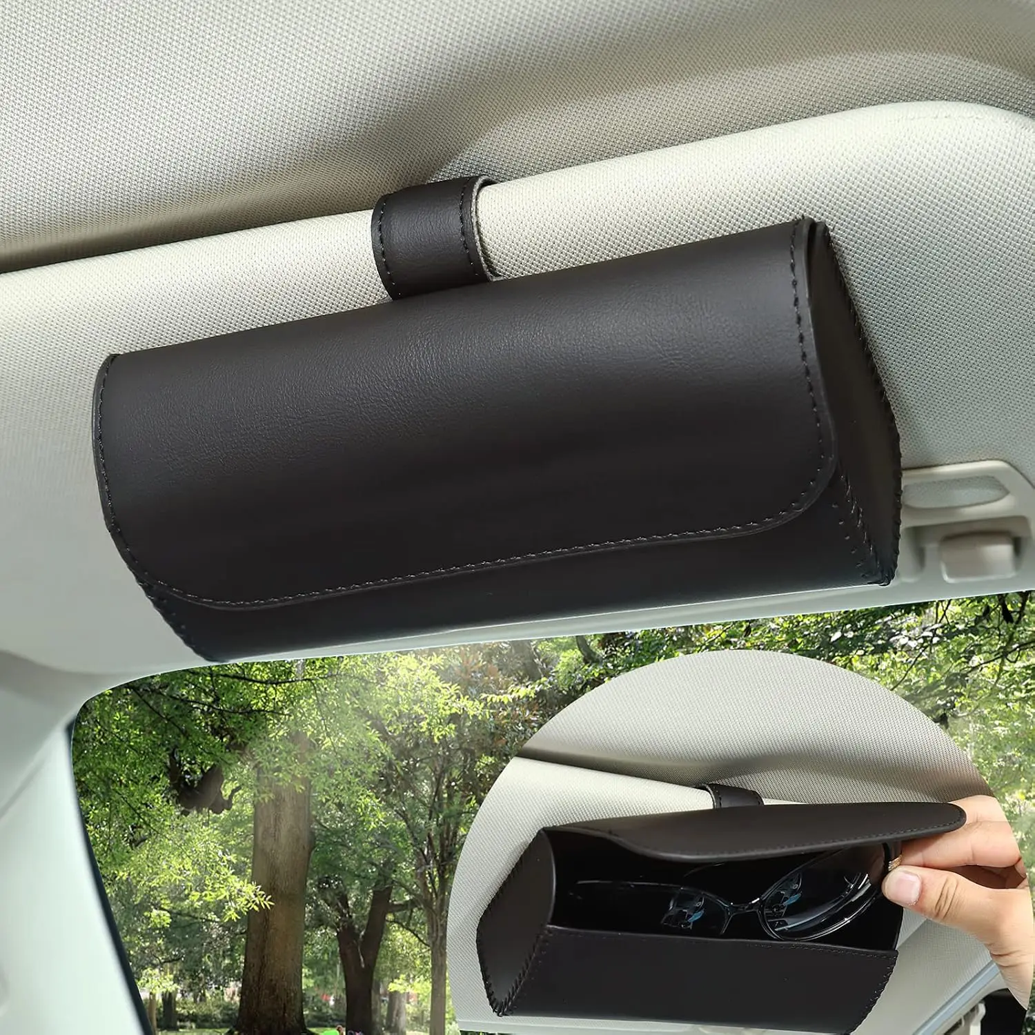 Car Sunglasses Bracket Car Sunglasses Box Car Sunglasses Bracket Cartridge Hidden Magnetic Buckle Car Accessories