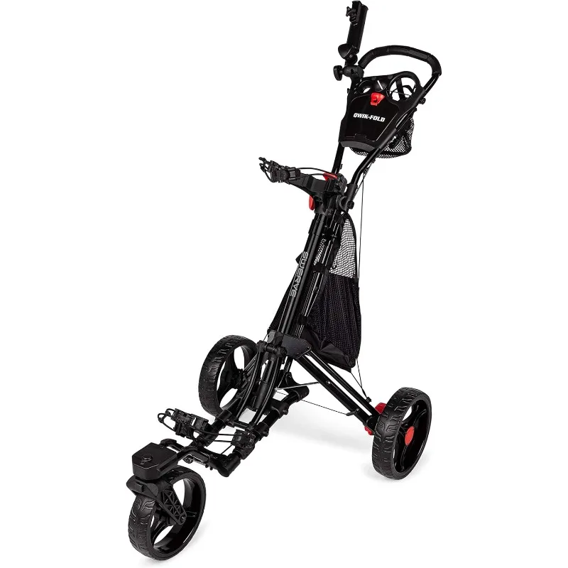 

Founders Club Swerve 3 Wheel Push Pull Golf Cart for Walking Free Umbrella Holder and Storage Bag