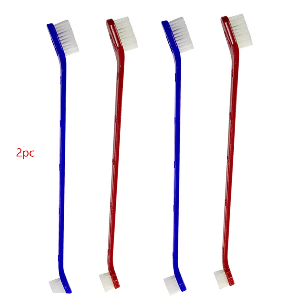 2pcs Manual Cat Double-end Oral Hygiene Pet Toothbrush Dental Care Dog Cleaning Supplies